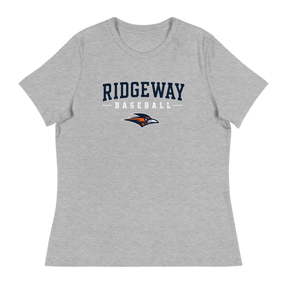 Performance | Women's Relaxed T Shirt | Ridgeway High School Baseball | Modern Script Logo