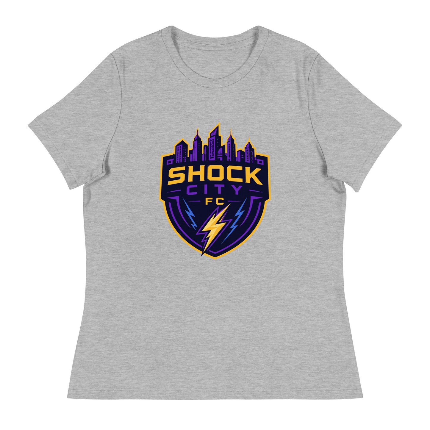Performance | Women's Relaxed T Shirt | Shock City FC | Crest Logo