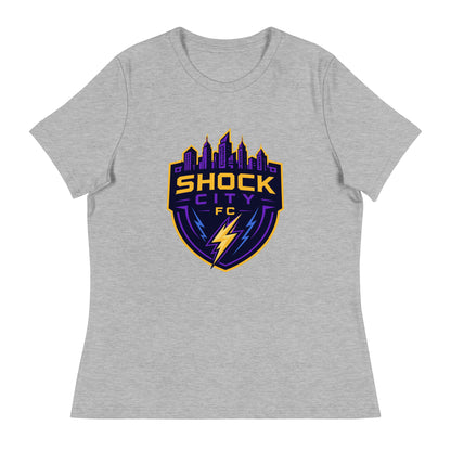 Performance | Women's Relaxed T Shirt | Shock City FC | Crest Logo
