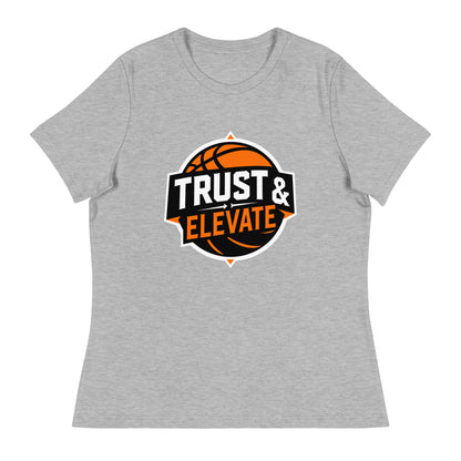 Performance | Women's Relaxed T Shirt | Trust & Elevate | Athletic Logo