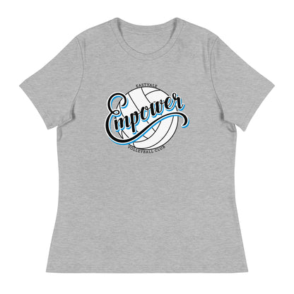 Performance | Women's Relaxed T Shirt | Empower Volleyball Club | Emblem Logo