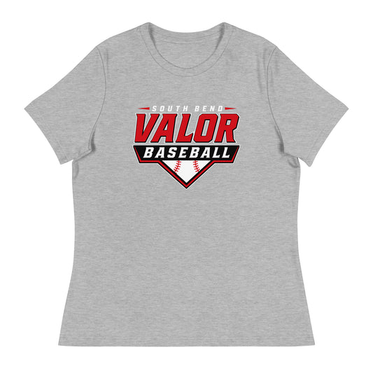 Performance | Women's Relaxed T Shirt | South Bend Valor Baseball | Vanguard Logo
