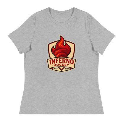 Performance | Women's Relaxed T Shirt | Inferno Hockey | Crest Logo