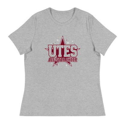 Performance | Women's Relaxed T Shirt | Utes Allstar Cheer | Crest Logo