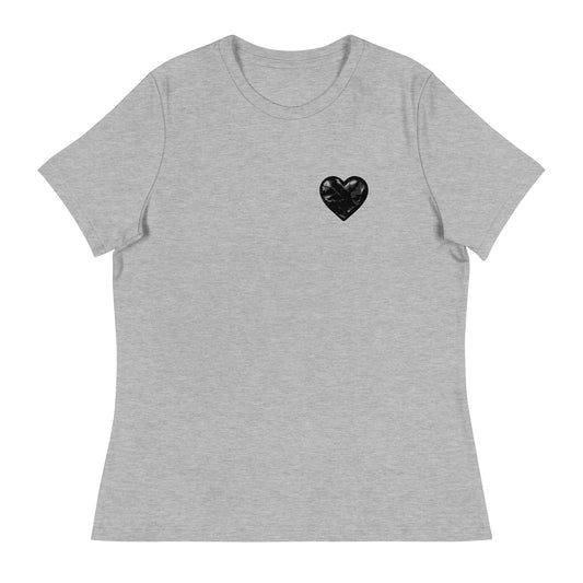 Performance | Women's Relaxed T Shirt | Obsidian Heartbeat | Heart Crest Logo