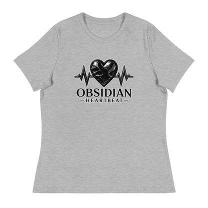 Performance | Women's Relaxed T Shirt | Obsidian Heartbeat | Pulse Athletics Logo