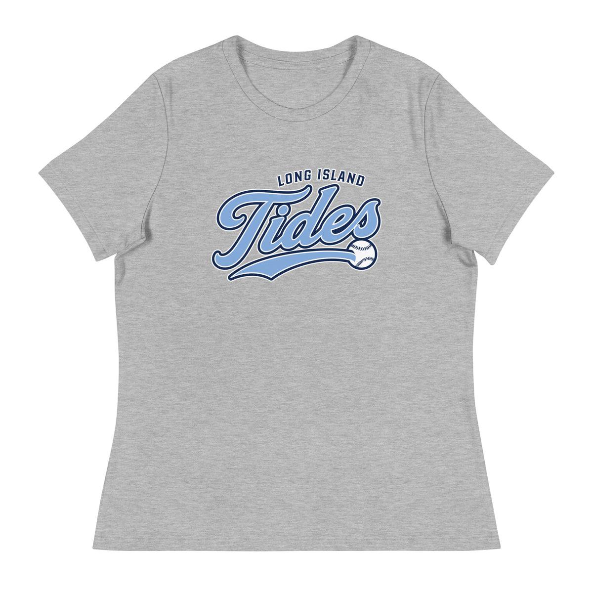 Performance | Women's Relaxed T Shirt | Long Island Tides Baseball | Athletics Logo
