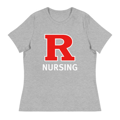 Performance | Women's Relaxed T Shirt | Grand View University Nursing | Lettemark Logo