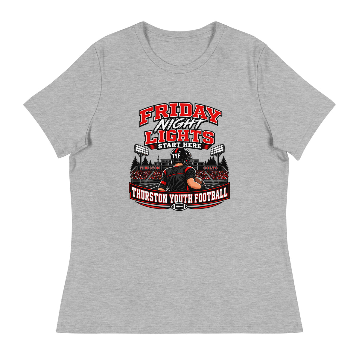 Performance | Women's Relaxed T Shirt | Thurston Youth Football | Vanguard Logo