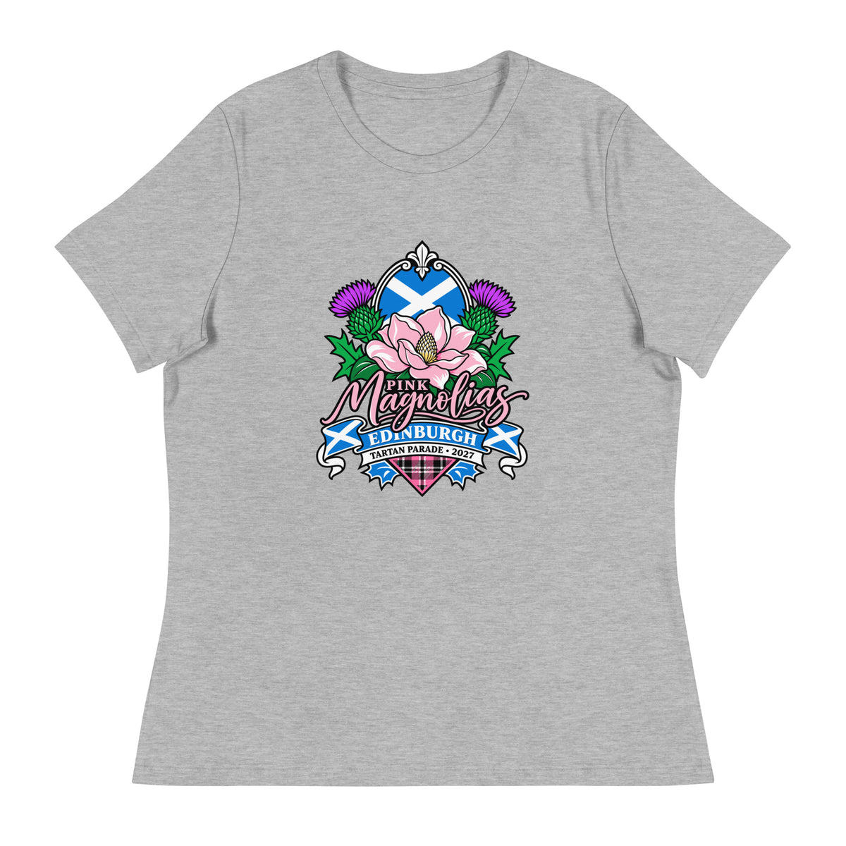 Performance | Women's Relaxed T Shirt | Pink Magnolias Dance | Valor Logo