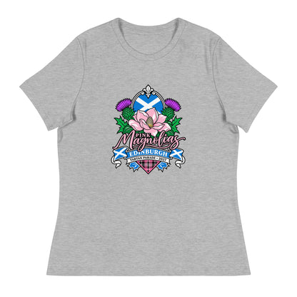Performance | Women's Relaxed T Shirt | Pink Magnolias Dance | Valor Logo