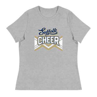 Performance | Women's Relaxed T Shirt | Suffolk University Cheerleading | Vanguard Logo