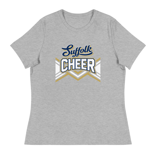Performance | Women's Relaxed T Shirt | Suffolk University Cheerleading | Vanguard Logo