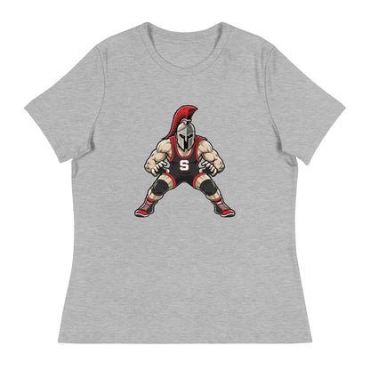 Performance | Women's Relaxed T Shirt | Spartan Wrestling Club | Mascot Logo
