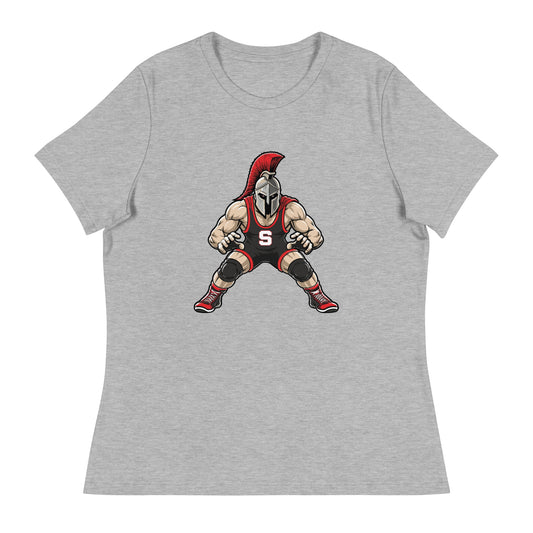 Performance | Women's Relaxed T Shirt | Spartan Wrestling Club | Mascot Logo