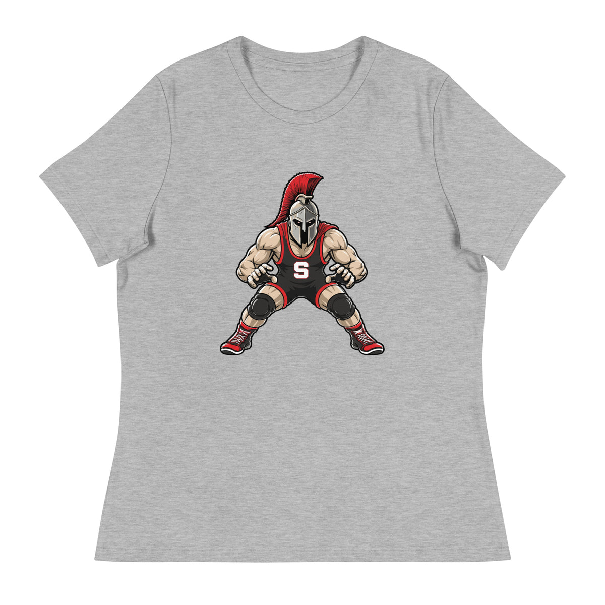 Performance | Women's Relaxed T Shirt | Spartan Wrestling Club | Mascot Logo