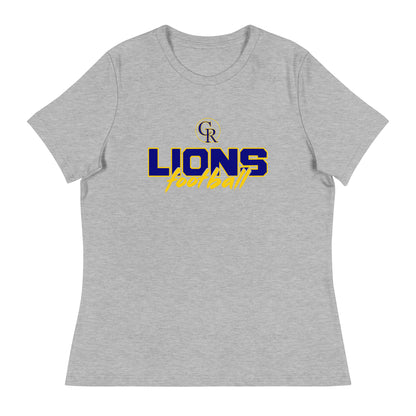Performance | Women's Relaxed T Shirt | Chestnut Ridge Lions Football | Vanguard Logo