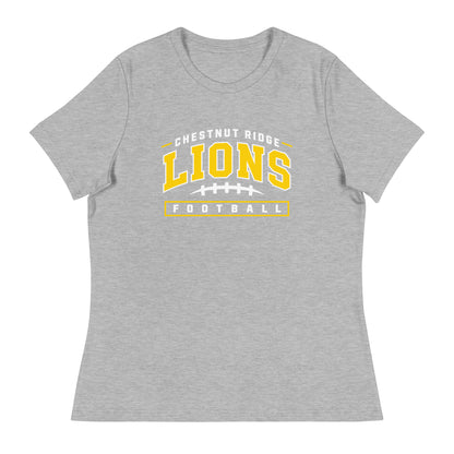 Performance | Women's Relaxed T Shirt | Chestnut Ridge Lions Football | Valor Logo