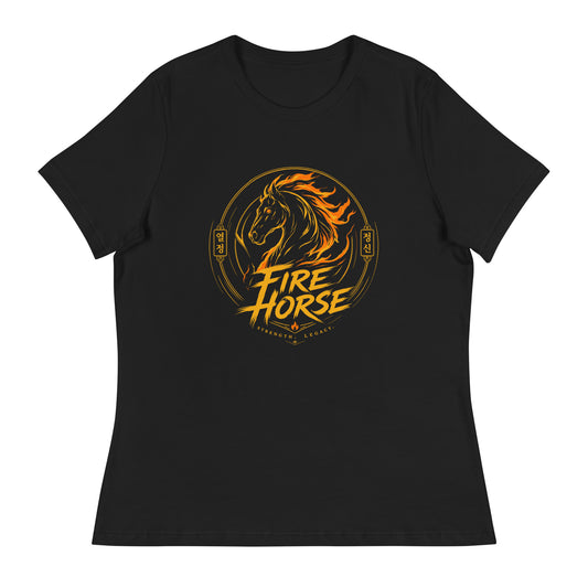 Performance | Women's Relaxed T Shirt | Fire Horse Masters | Vanguard Logo