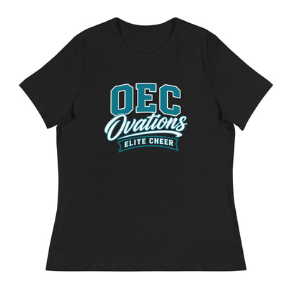 Performance | Women's Relaxed T Shirt | Ovations Elite Cheer | Emblem Logo
