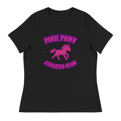Performance | Women's Relaxed T Shirt | Pink Pony Athletic Club | Crest Logo