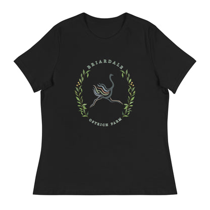 Performance | Women's Relaxed T Shirt | Briardale Ostrich Farm | Crest Logo