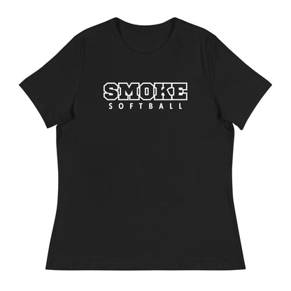 Performance | Women's Relaxed T Shirt | Smoke 14U Softball | Emblem Logo