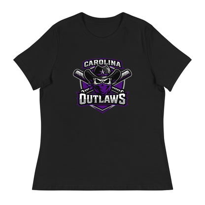 Performance | Women's Relaxed T Shirt | Carolina Outlaws Baseball | Shield Logo