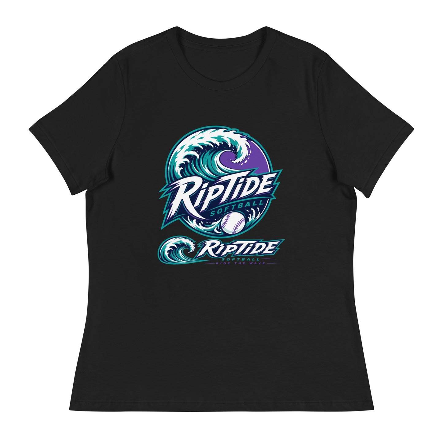Performance | Women's Relaxed T Shirt | RipTide Softball | Crest Logo