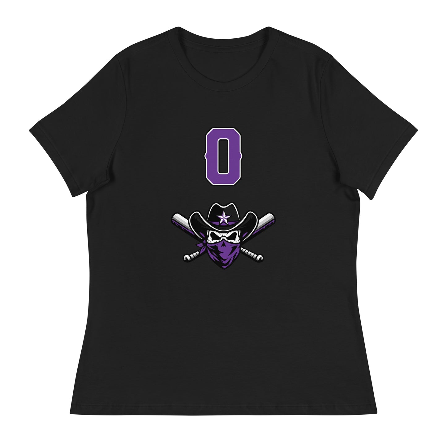Performance | Women's Relaxed T Shirt | Carolina Outlaws Baseball | Purple Renegades Logo