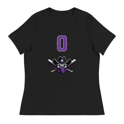 Performance | Women's Relaxed T Shirt | Carolina Outlaws Baseball | Purple Renegades Logo