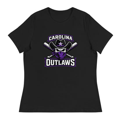 Performance | Women's Relaxed T Shirt | Carolina Outlaws Baseball | Crest Logo