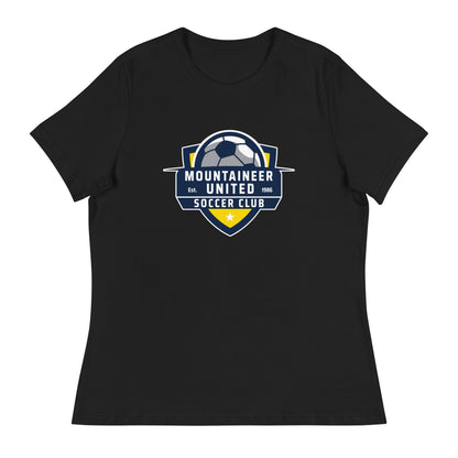 Performance | Women's Relaxed T Shirt | Mountaineer United Soccer Club | Alpine Crest Logo
