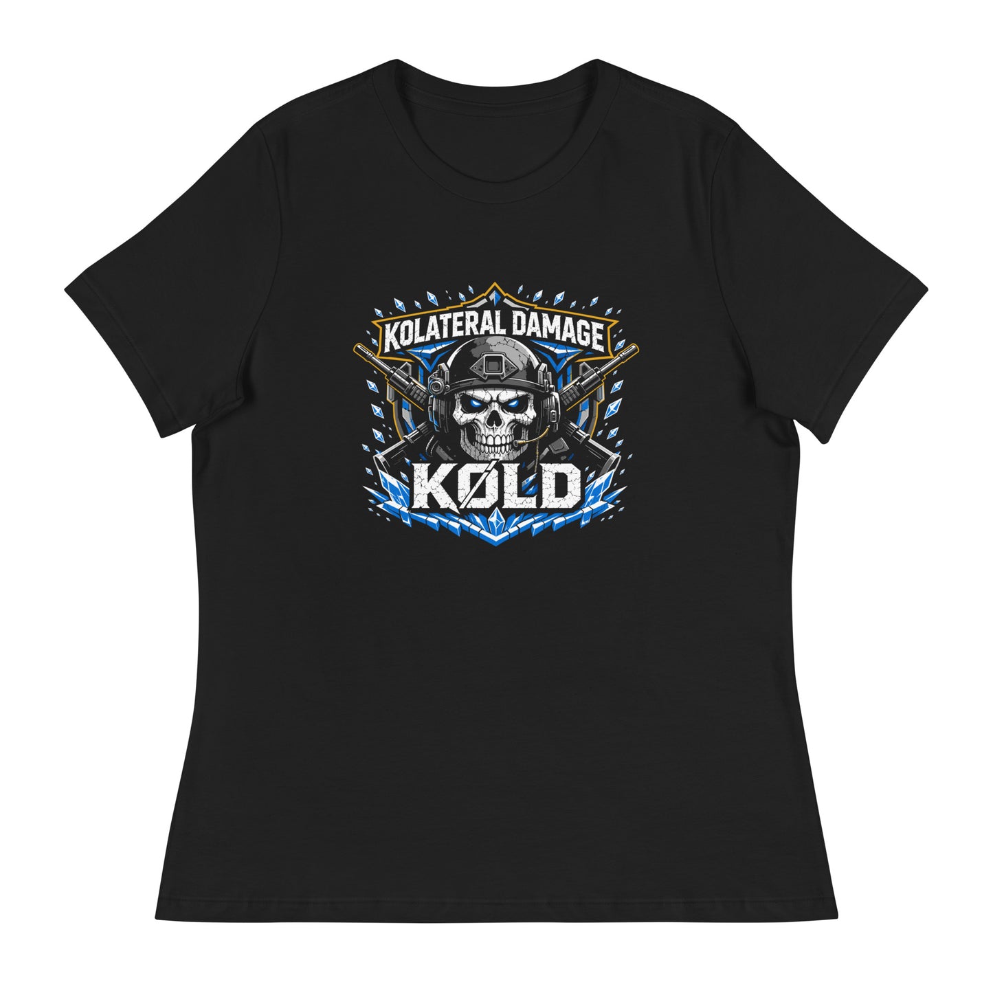 Performance | Women's Relaxed T Shirt | Kolateral Damage E-Sports | Emblem Logo