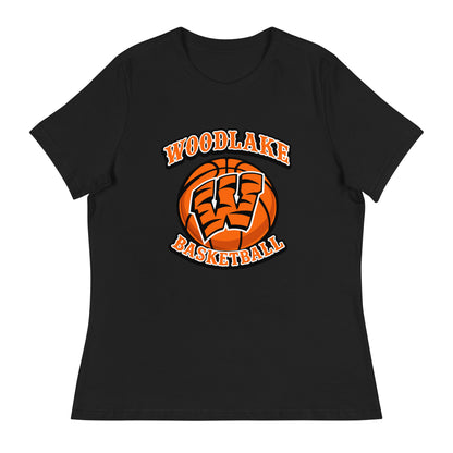 Performance | Women's Relaxed T Shirt | Woodlake Boys Basketball | Athletics Logo