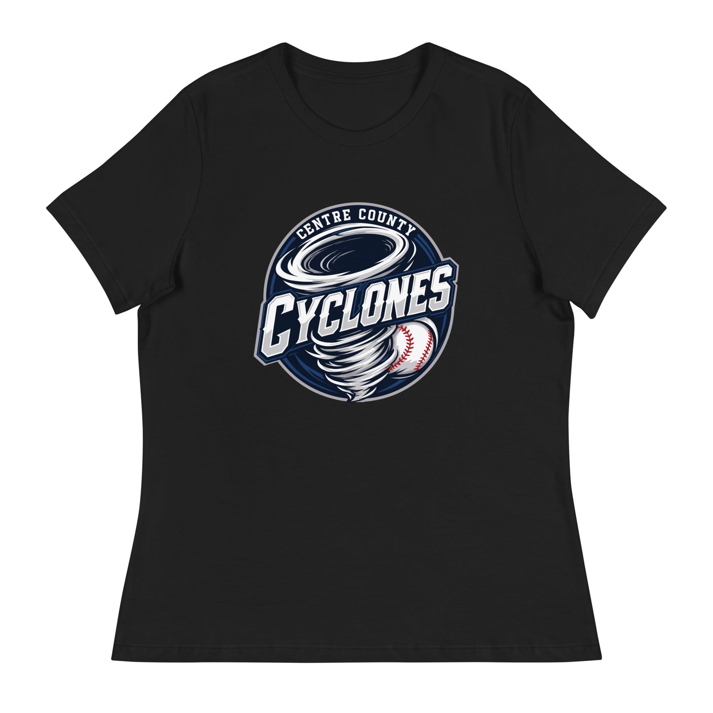 Performance | Women's Relaxed T Shirt | Centre County Cyclones | Badge Logo