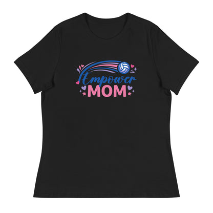 Performance | Women's Relaxed T Shirt | Empower Volleyball Club | Mom Crest Logo