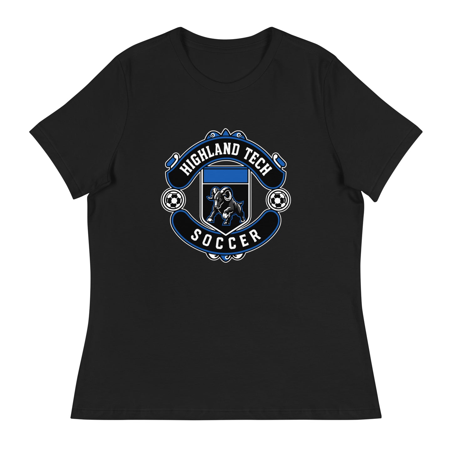 Performance | Women's Relaxed T Shirt | Highland Soccer | Emblem Logo