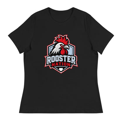 Performance | Women's Relaxed T Shirt | Rooster Nation | Shield Logo