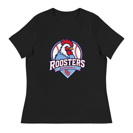 Performance | Women's Relaxed T Shirt | Rooster Nation | Athletic Crest Logo