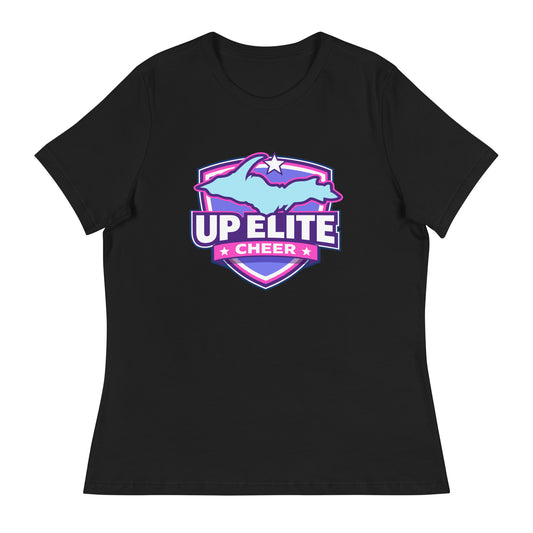 Performance | Women's Relaxed T Shirt | UP Elite Cheer | Shield Logo
