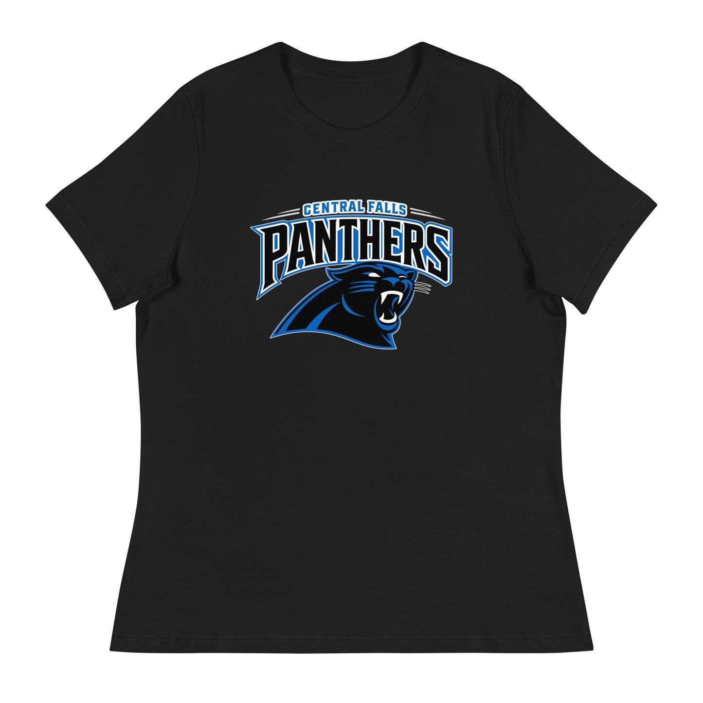 Performance | Women's Relaxed T Shirt | Central Falls Panthers | Emblem Logo