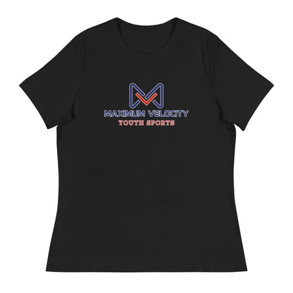 Performance | Women's Relaxed T Shirt | Maximum Velocity Youth Sports | Emblem Logo