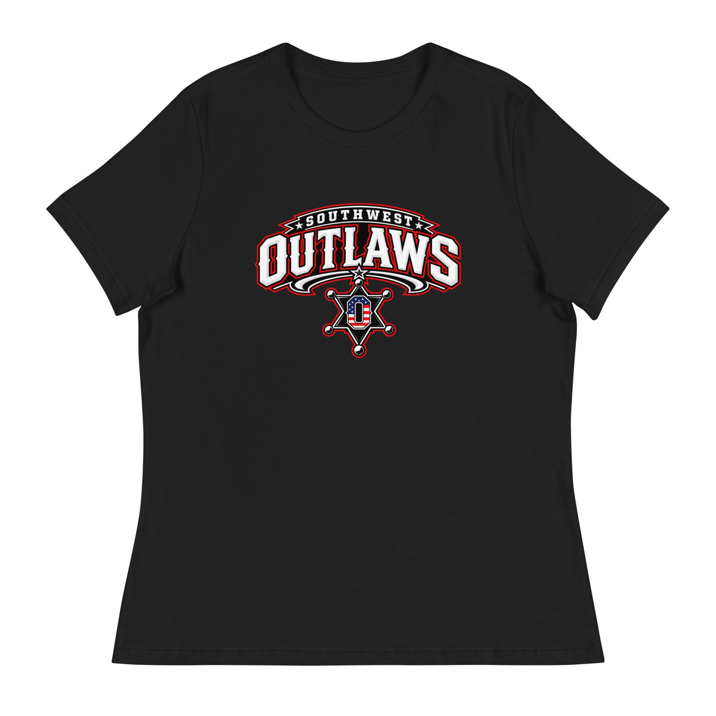 Performance | Women's Relaxed T Shirt | Southwest Outlaws | Vanguard Logo