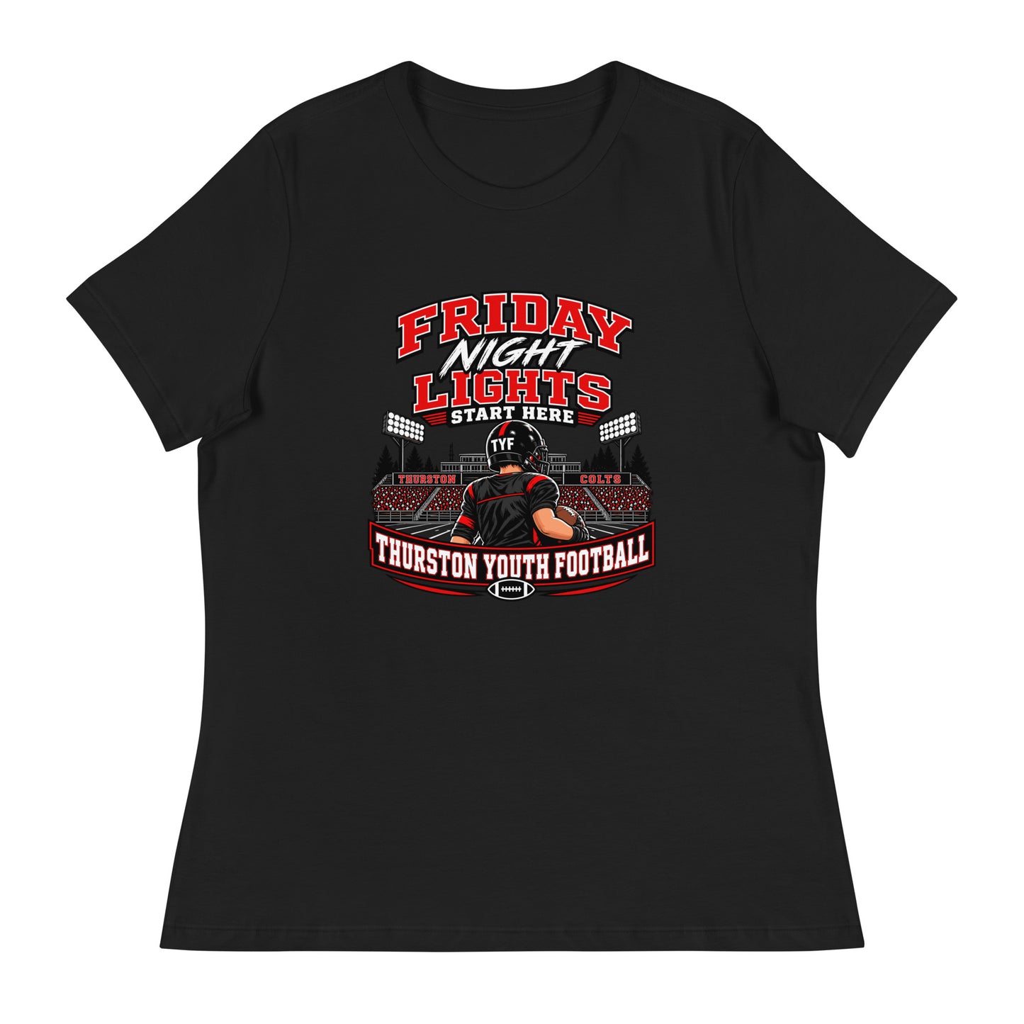 Performance | Women's Relaxed T Shirt | Thurston Youth Football | Vanguard Logo