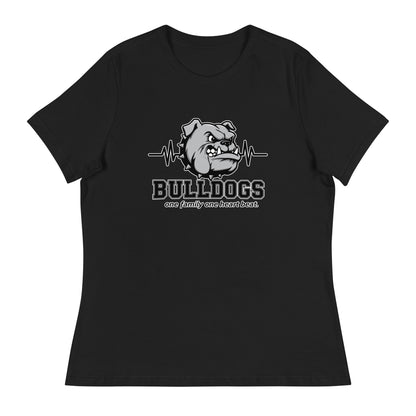 Performance | Women's Relaxed T Shirt | Celina Recreational Football Black | Bulldogs Crest Logo