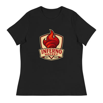 Performance | Women's Relaxed T Shirt | Inferno Hockey | Crest Logo