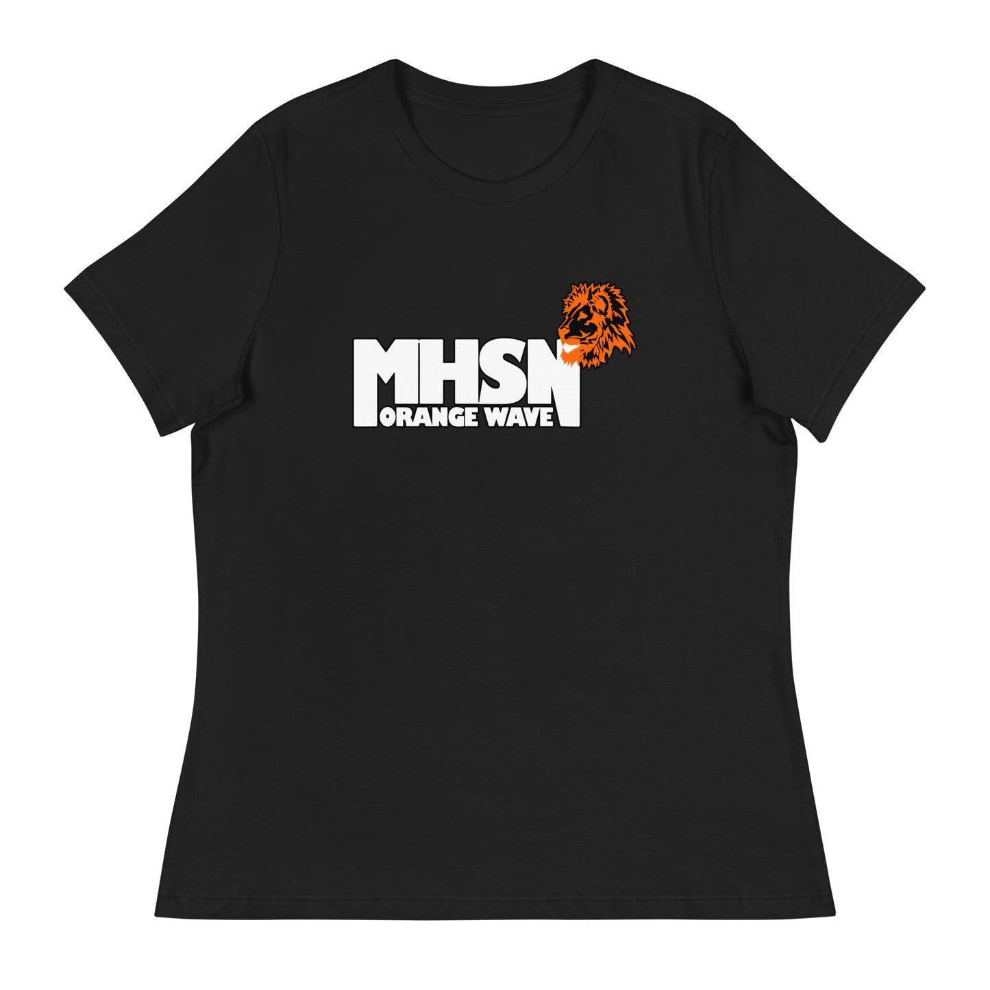 Performance | Women's Relaxed T Shirt | Orange Wave Marching Band | Crest Logo