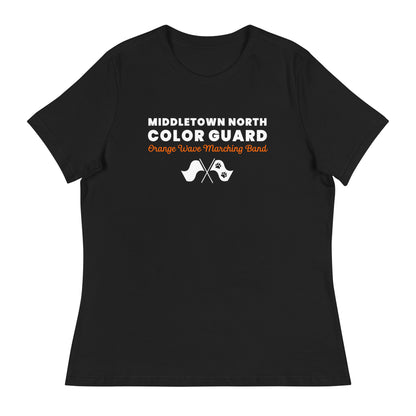 Performance | Women's Relaxed T Shirt | Orange Wave Marching Band | Modern Script Logo