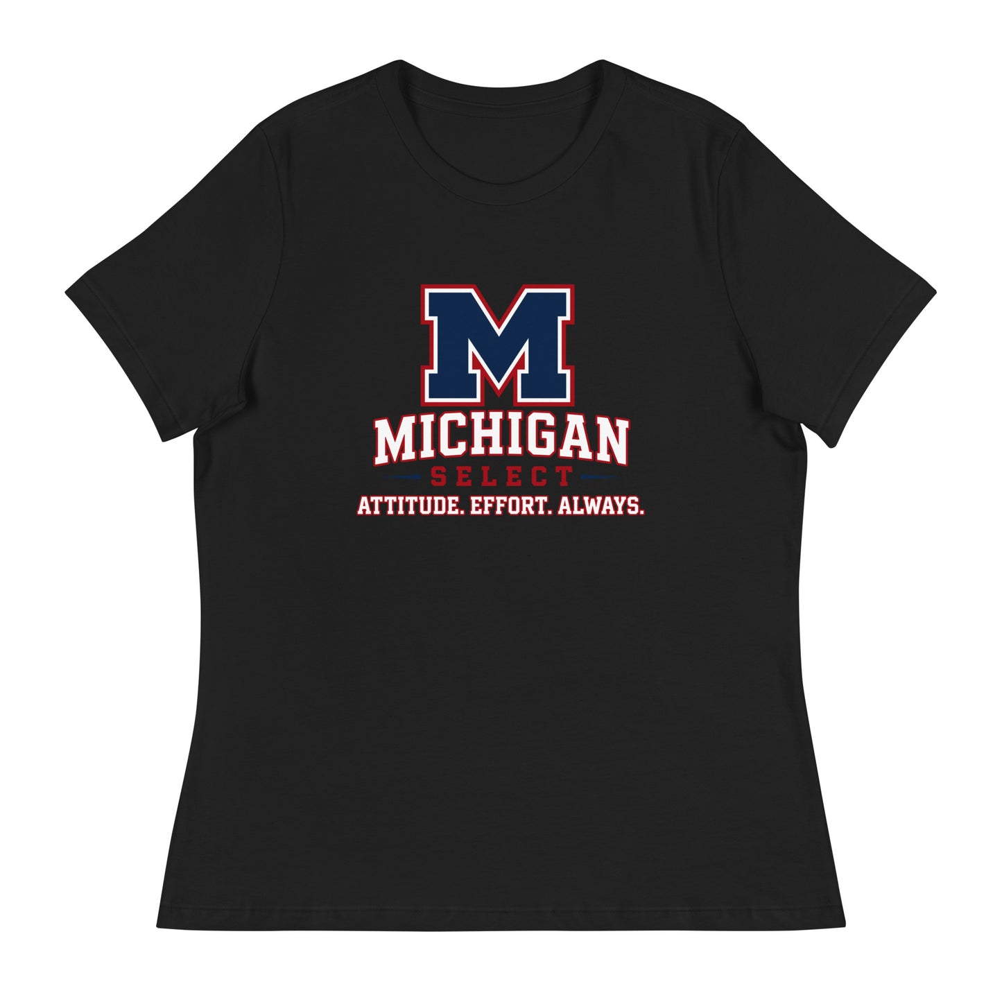 Performance | Women's Relaxed T Shirt | Michigan Select Baseball | Crest Logo
